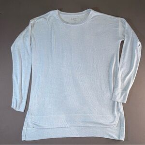 LOFT Soft Blue Knit Pullover